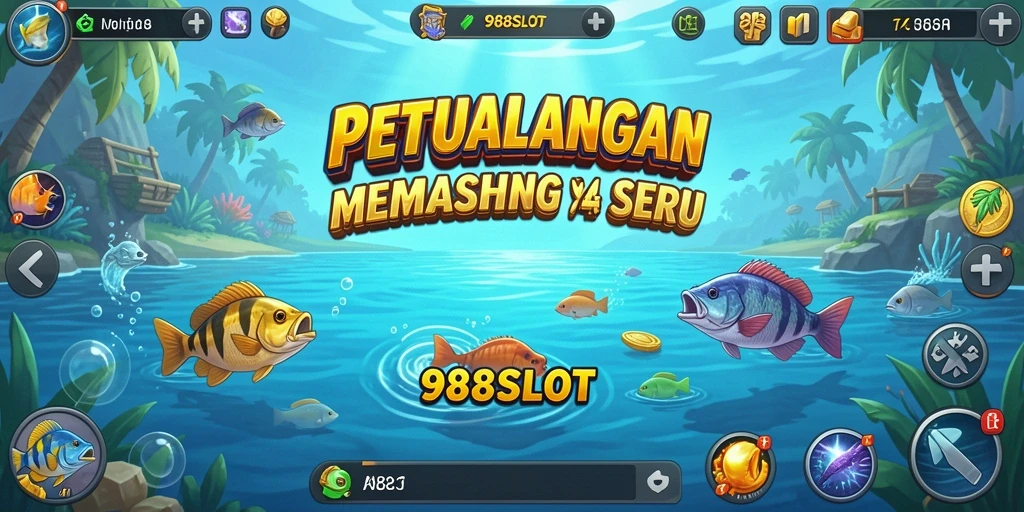 Gameplay seru di 988SLOT saat menangkap ikan.