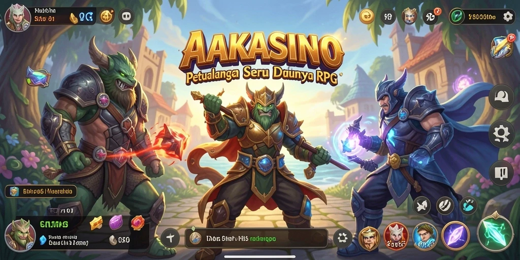 Screenshot utama AAKASINO menampilkan petualangan seru dalam dunia RPG.