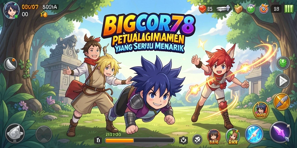 Tampilan gameplay menarik dari <strong>BIGCOR78</strong> yang memukau dengan karakter anime.