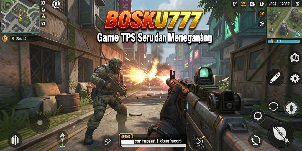Tampilan gameplay seru di BOSKU777 dengan aksi tembak-menembak yang menegangkan.