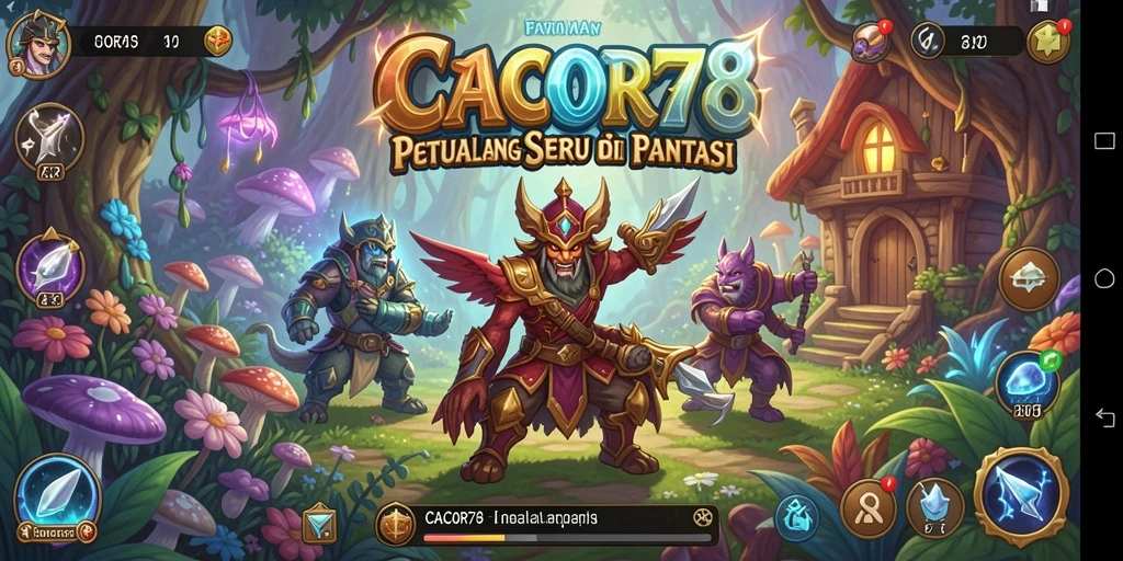 Tampilan gameplay seru dari CACOR78 di dunia petualangan fantastis.