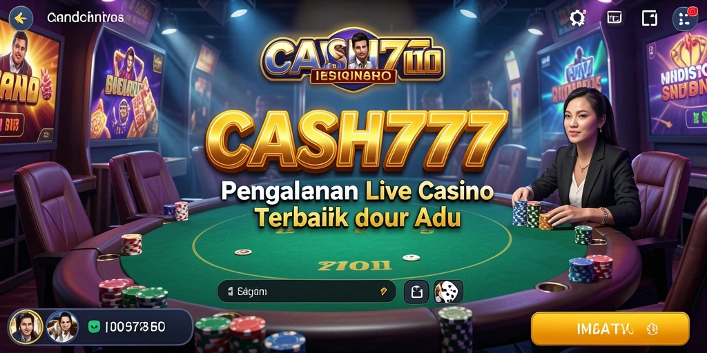 Gameplay menarik di Live Casino CASH777, menampilkan dealer profesional.