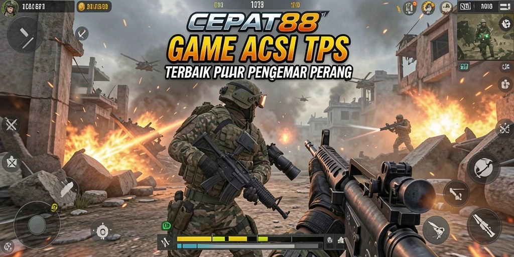 Tampilan action seru dalam gameplay TPS CEPAT88.