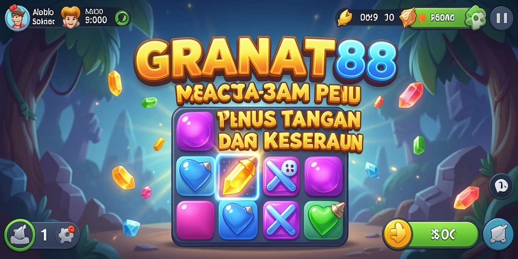 Tampilan gameplay GRANDAT88 dengan kombinasi warna menarik.
