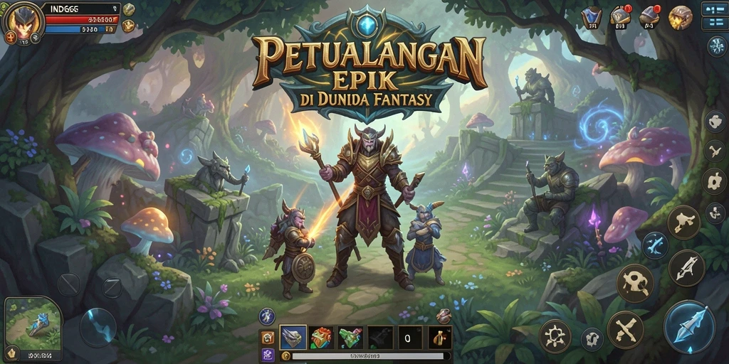 Tampilan gameplay epik dari IND666 yang penuh aksi dan petualangan.