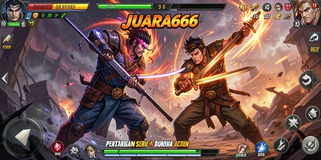 Tampilkan momen aksi mendebarkan di JUARA666.