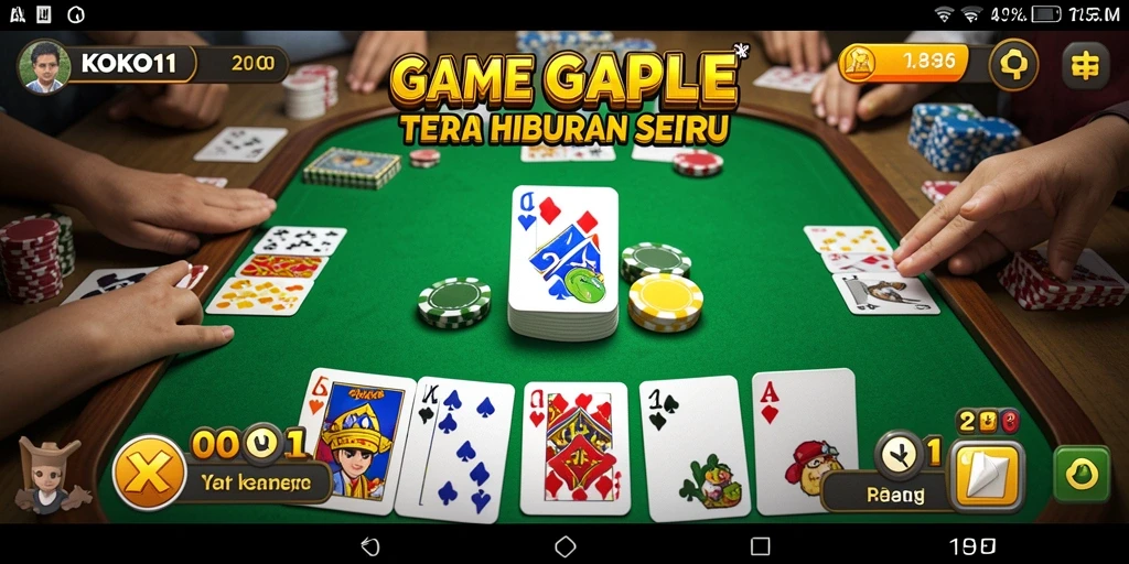 Tampilan gameplay seru dalam KOKO11 dengan teman-teman.