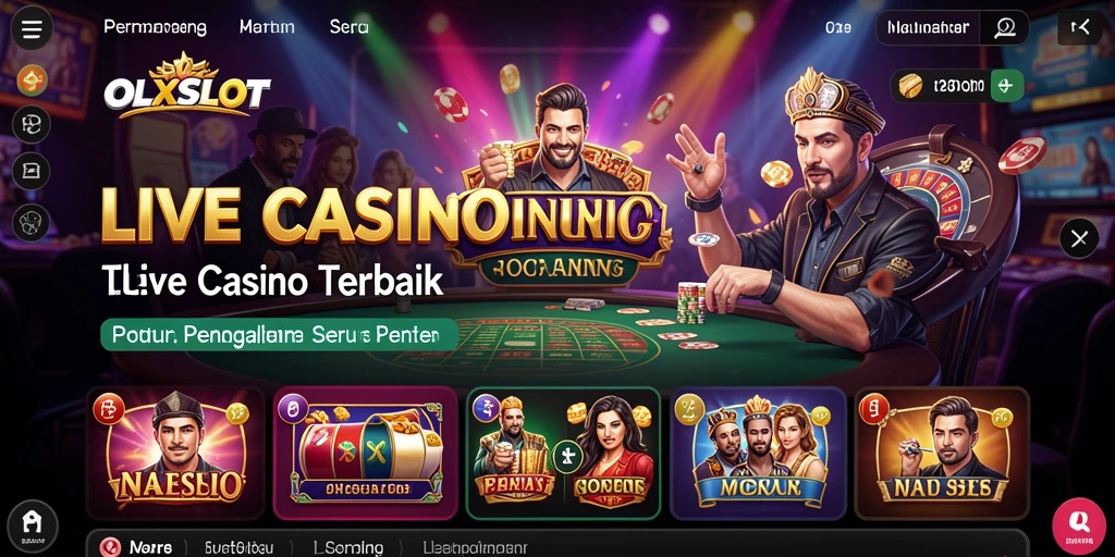 Tampilan antarmuka OLXSLOT yang menarik dalam permainan Live Casino.