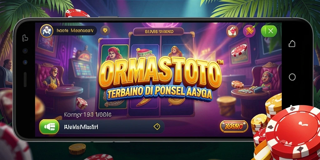 Gameplay menarik ORMASSTOTO dengan suasana kasino yang hidup.