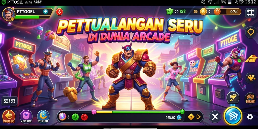Tampilan gameplay seru PTTOGEL dengan berbagai tantangan Arcade.
